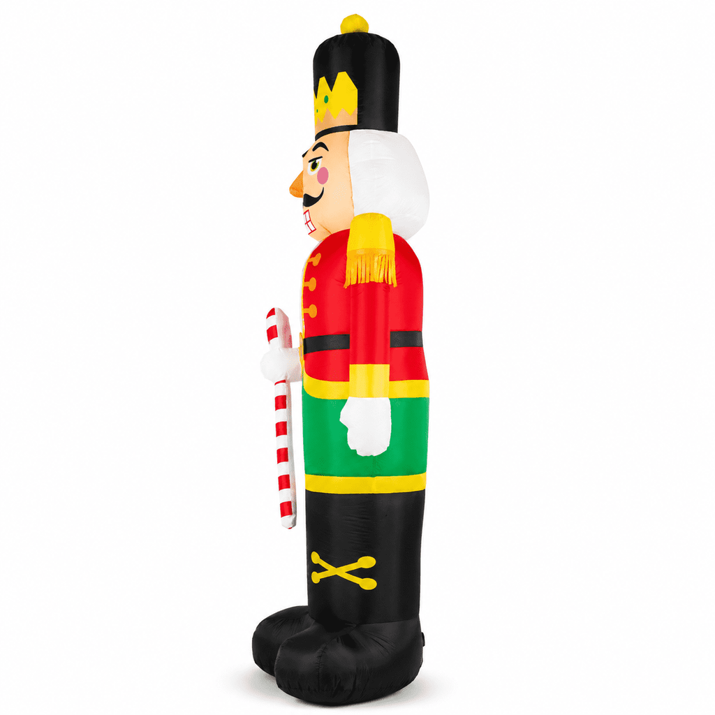 Yexmas 12FT Christmas Inflatable Nutcracker Soldier, Blow Up Yard Xmas Decor with LED Light&Candy Cane for Holiday Party Lawn Garden Outdoor Decor