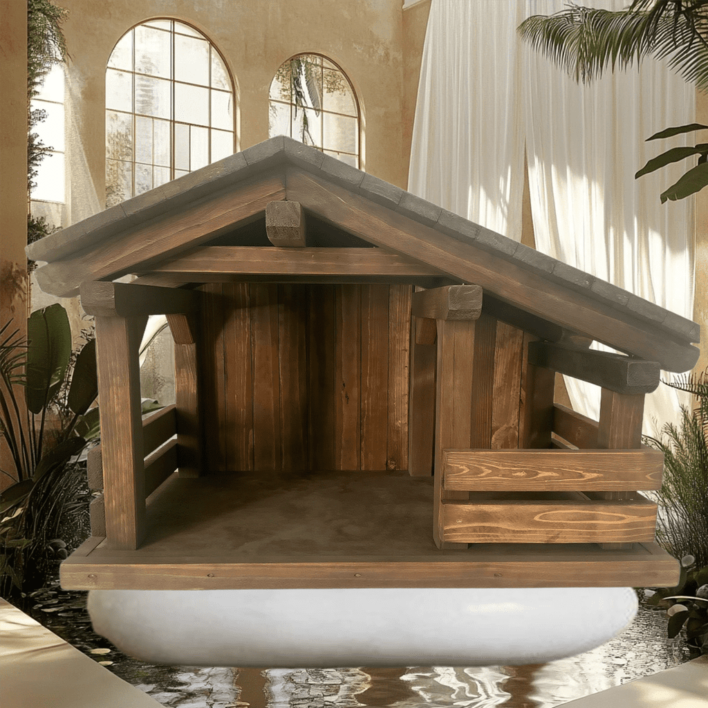 Wood Nativity Stable/Creche , Single Stall
