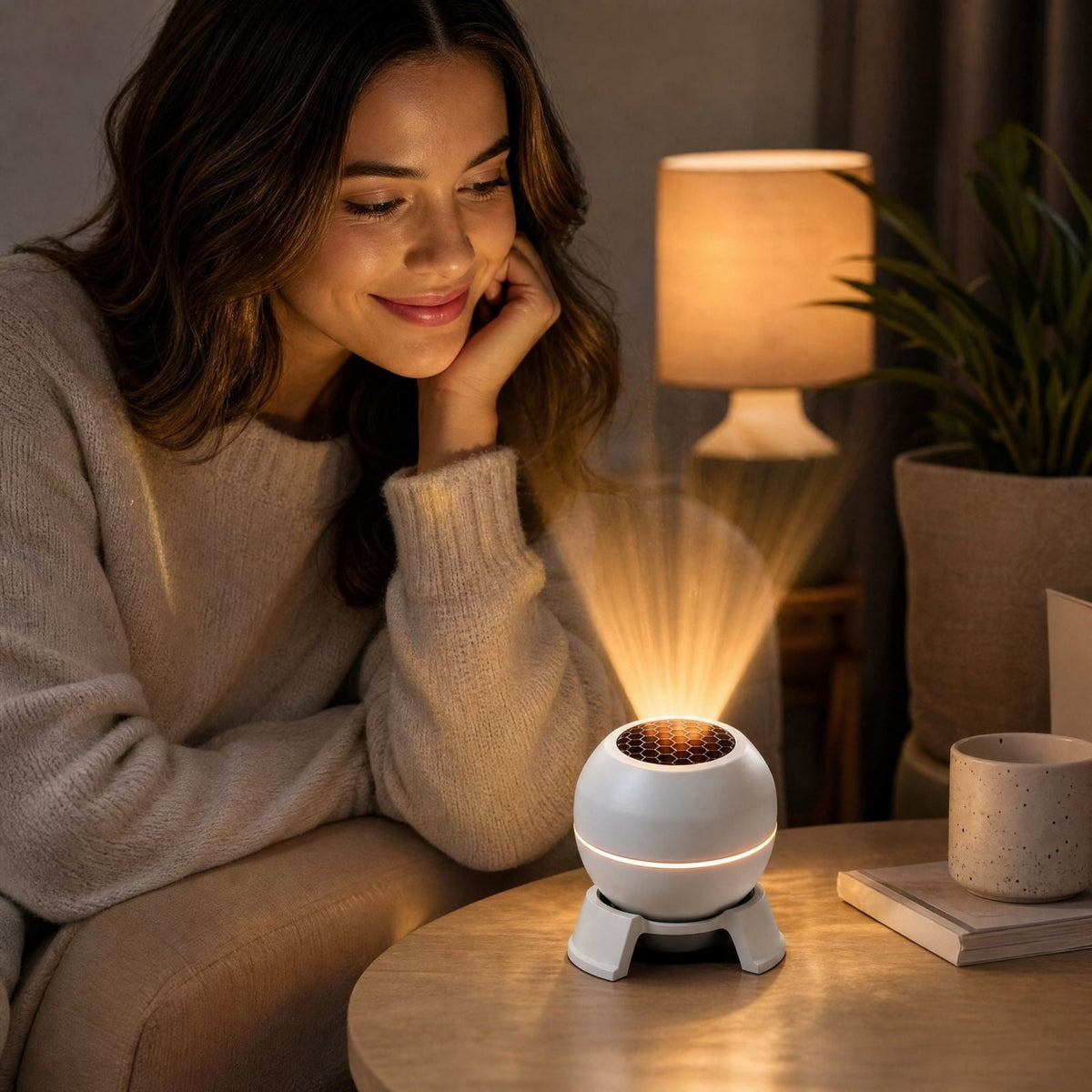 Magical Christmas Projection Night Light, USB Powered Holiday Projector with Festive Wall and Ceiling Effects for Bedroom, Living Room and Christmas Party Ambiance