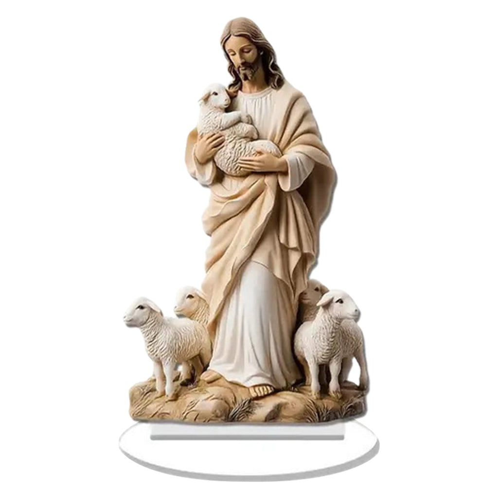 Xuniizn Christmas Ornaments 7x5x3" Acrylic Nativity Scene Standing Decorative, Nativity Sets & Figures Indoor Holiday Party Wedding Christmas Table Decorations, Christmas Decorations for Home