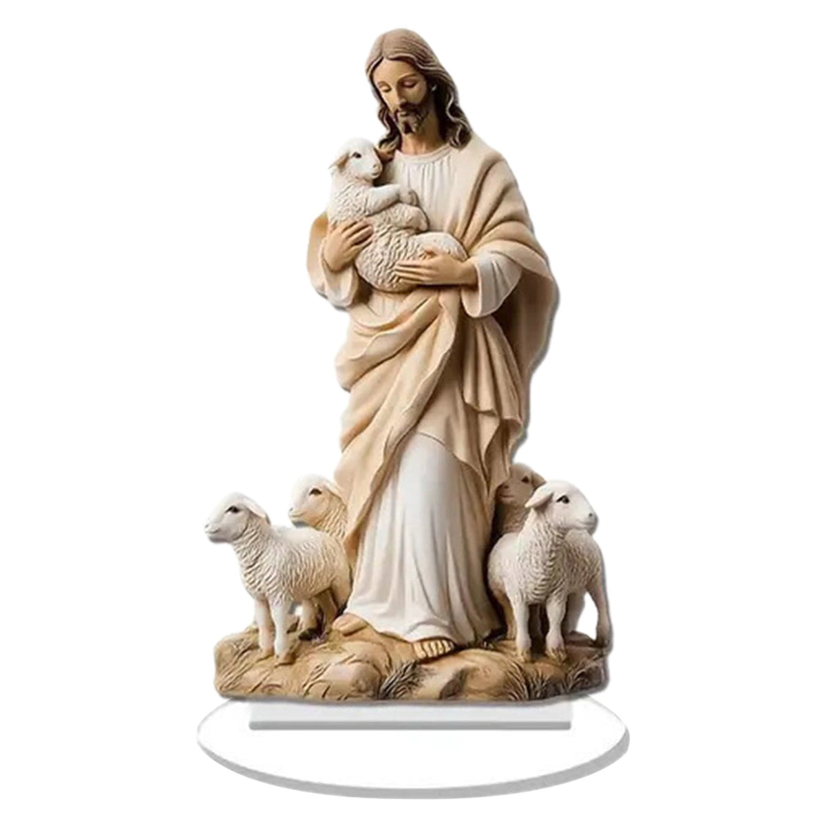 Xuniizn Christmas Ornaments 7x5x3" Acrylic Nativity Scene Standing Decorative, Nativity Sets & Figures Indoor Holiday Party Wedding Christmas Table Decorations, Christmas Decorations for Home