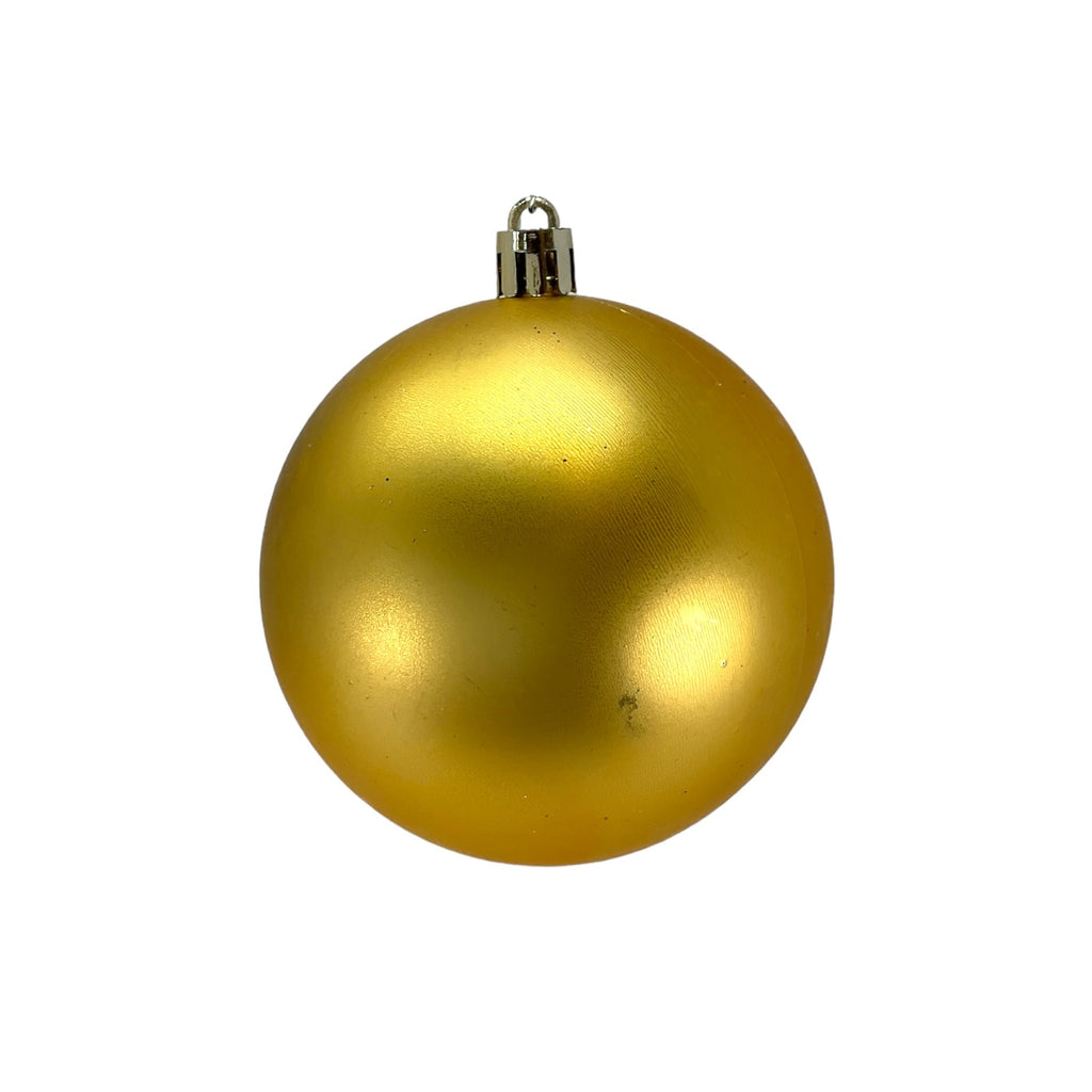 31 Piece Shiny and Matte Gold Christmas Ball and Cylinder Ornaments 5 Inch
