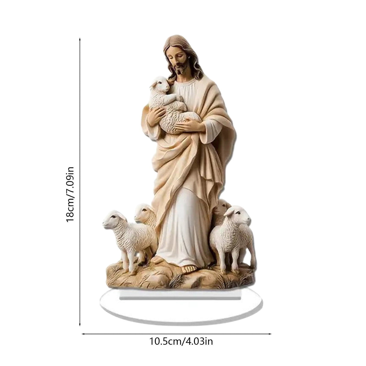 Xuniizn Christmas Ornaments 7x5x3" Acrylic Nativity Scene Standing Decorative, Nativity Sets & Figures Indoor Holiday Party Wedding Christmas Table Decorations, Christmas Decorations for Home