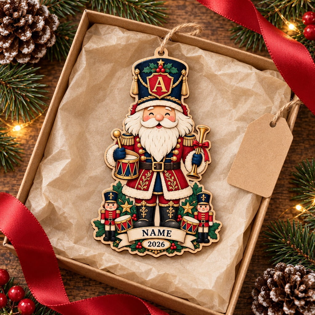 Personalized Ornament Nutcracker Santa Christmas