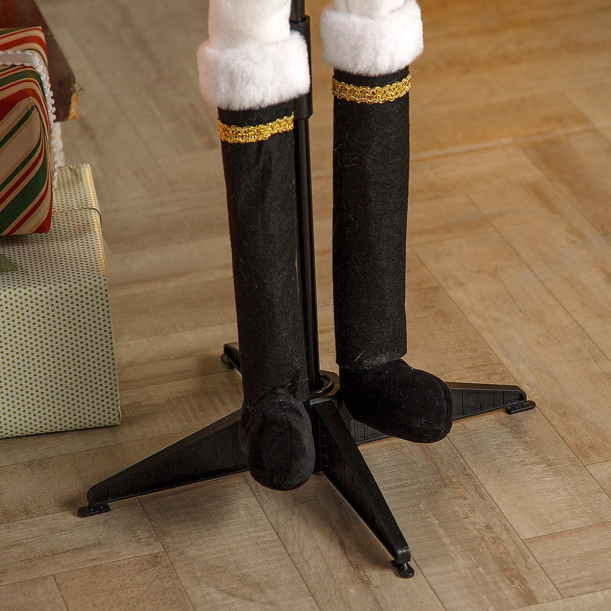 16" x 46" Christmas Animated Standing Nutcracker Decoration with Candy Cane