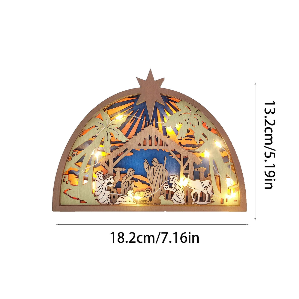 AuroraX Hanging Nativity Scene Sets for Christmas Decor,Holy Family Vintage Acrylic Ornament for Christmas Tree,Holiday Indoor Religious Decorations