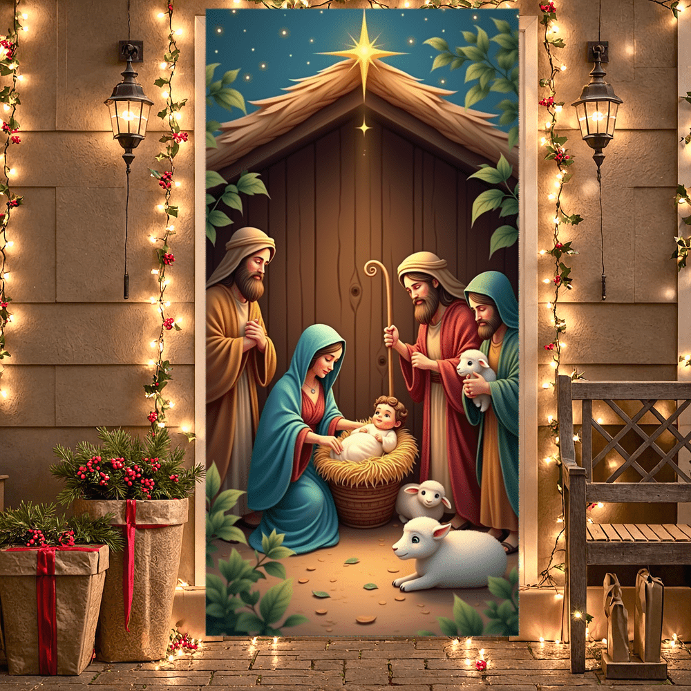 Religious Theme Nativity Scene Christmas Decoration Holy Family Manger Scene for Christmas Celebration Indoor Decoration Holiday Event