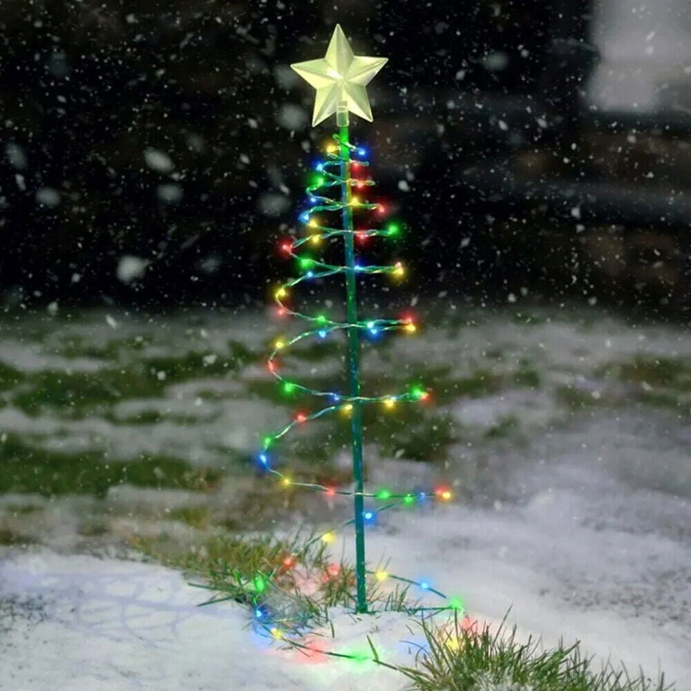 EROCK Christmas Tree Lights Solar 70 LED Lighted Tree Spiral Garden Pathway Decoration