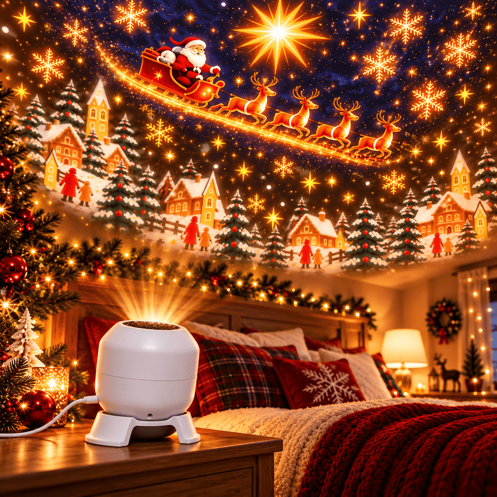 2026 New Upgraded 4K Smart Dynamic 5D Holographic Night Light Projector, 2-in-1 Galaxy & Ocean Star Ceiling Projector with 24 HD Films, 360° Flexible USB Powered Lamp for Bedroom Decor & Car GIft