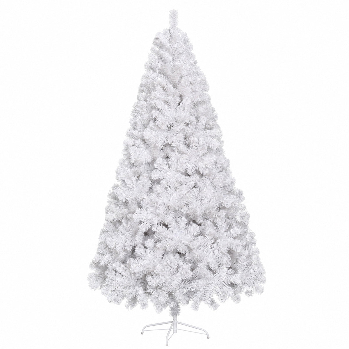 Yexmas Pre-Lit Artificial Christmas Tree,6ft White Christmas Tree with 300 Warm White & Multicolor Lights,Xmas Tree for Home, Holiday Party Decorations
