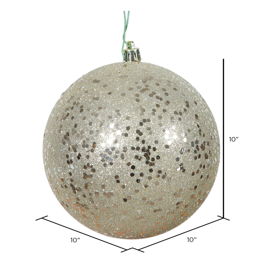 Vickerman 10" Sea Foam Candy Ball Ornament