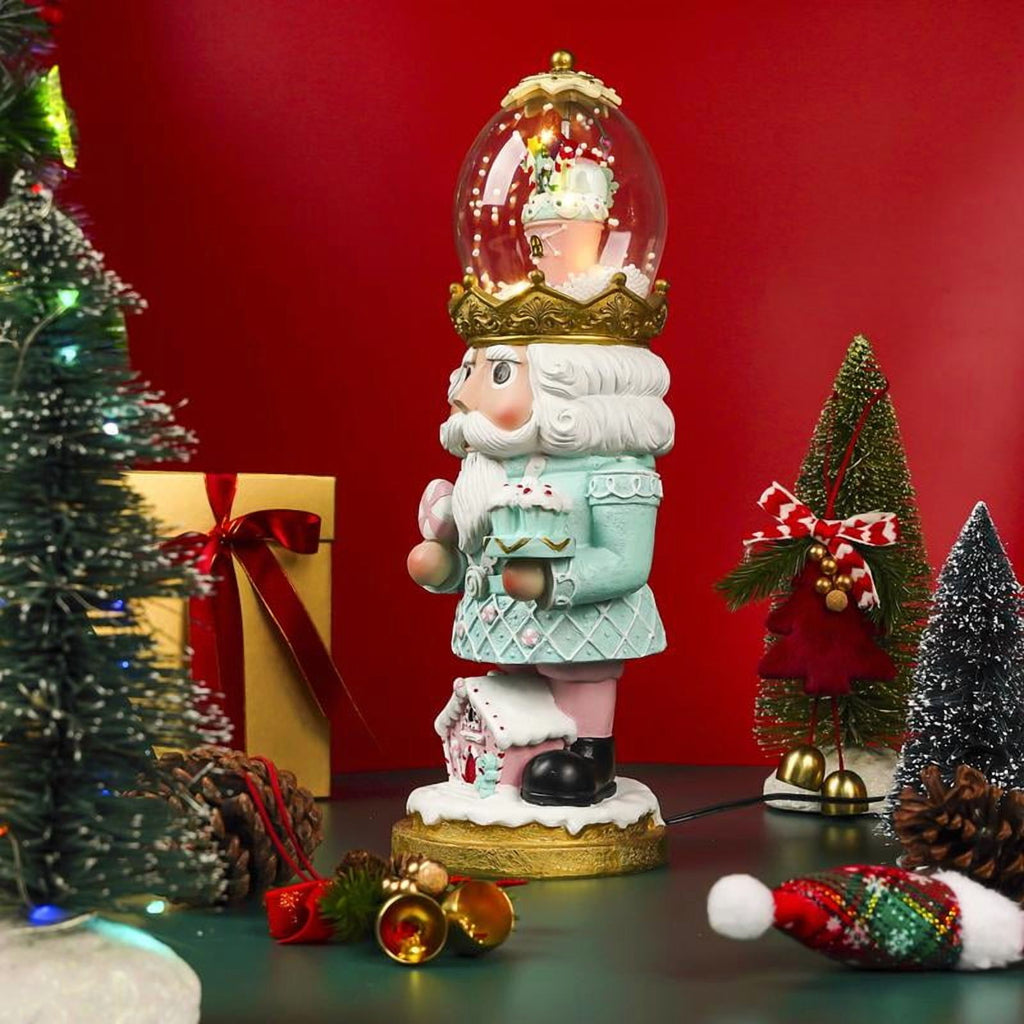 Nutcracker Christmas Snow Globe - Cute and Vibrant Christmas Figure for Home Decoration Gingerbread Nutcracker Christmas Tabletop Decor