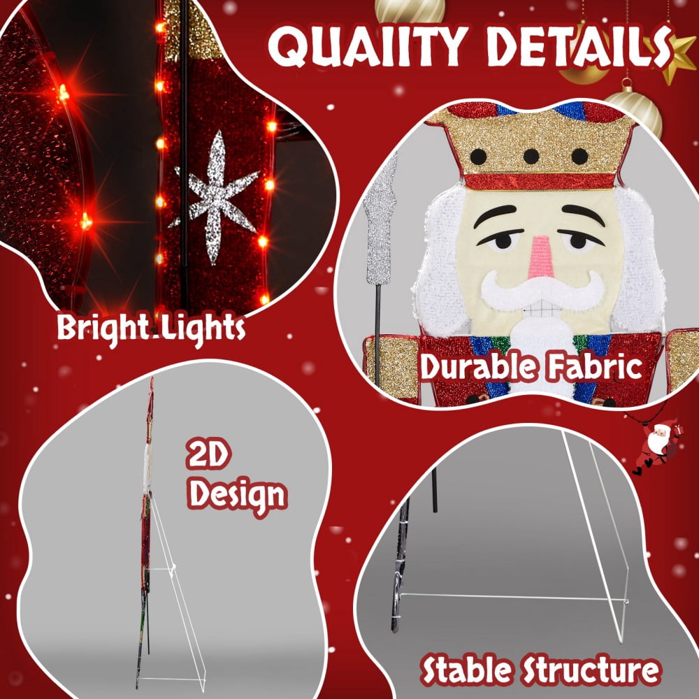 JOY Letter Sign Decoration - Lighted Home Scene Yard Sign Decor with Warm White Light - Indoor Outdoor Christmas Display for Lawn Garden - 47.2in Tall