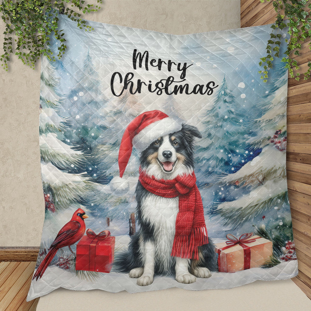 Merry Christmas French Bulldog Enjoys Woofmas Winter Xmas Holiday Quilt Bedding Set Dog Lover Gifts 1 Blanket Bed Cover 2 Pillowcases - 02022
