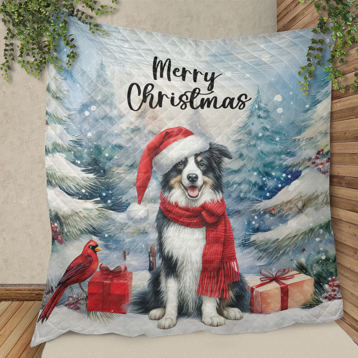 Merry Christmas French Bulldog Enjoys Woofmas Winter Xmas Holiday Quilt Bedding Set Dog Lover Gifts 1 Blanket Bed Cover 2 Pillowcases - 02022