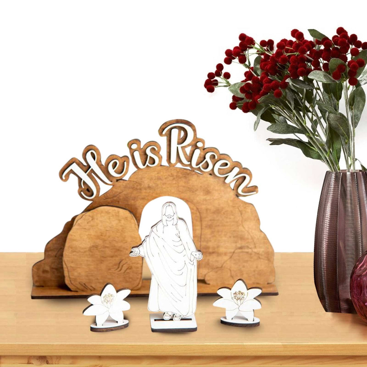 easter gifts for adults Resurrection Scene Easter Resurrection Scene Wooden Decoration Easter Decoration Home Ornament