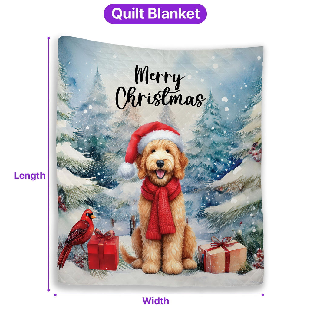 Merry Christmas French Bulldog Enjoys Woofmas Winter Xmas Holiday Quilt Bedding Set Dog Lover Gifts 1 Blanket Bed Cover 2 Pillowcases - 02022