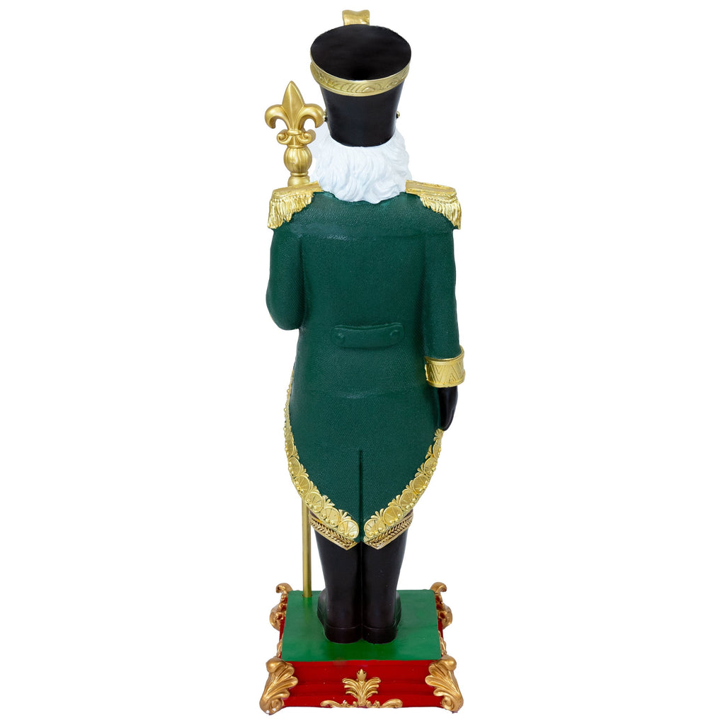 Sunnydaze Green Polyresin Guardian of the North Pole Nutcracker Christmas Statue, 37"