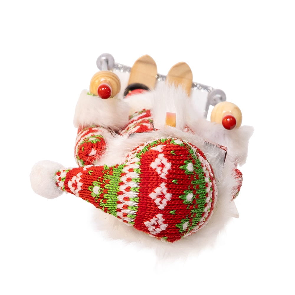 Kurt Adler 15-Inch Ski Santa With Christmas Sweater Nutcracker