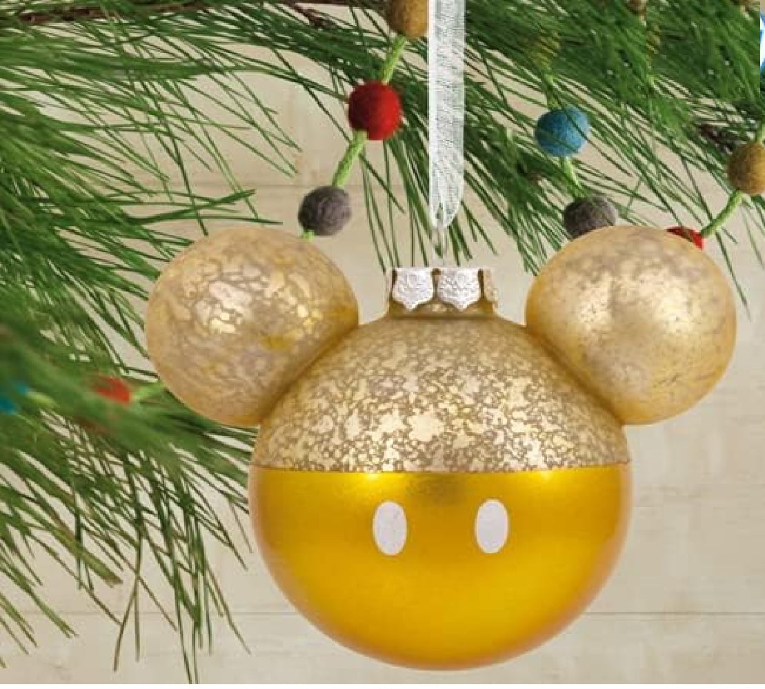 Hallmark Disney Mickey Mouse Icon Glass Ornaments Set of 4