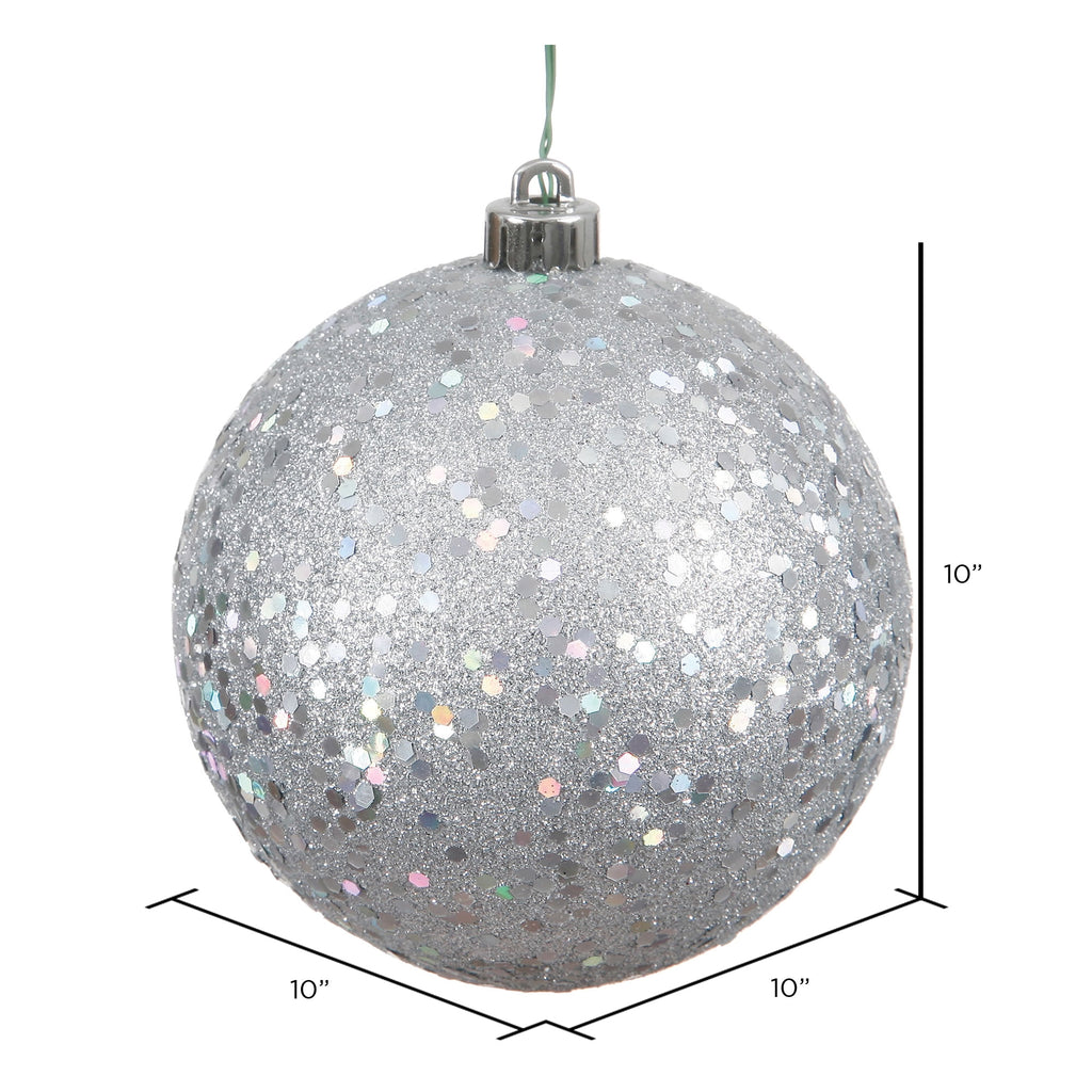 Vickerman 10" Sea Foam Candy Ball Ornament