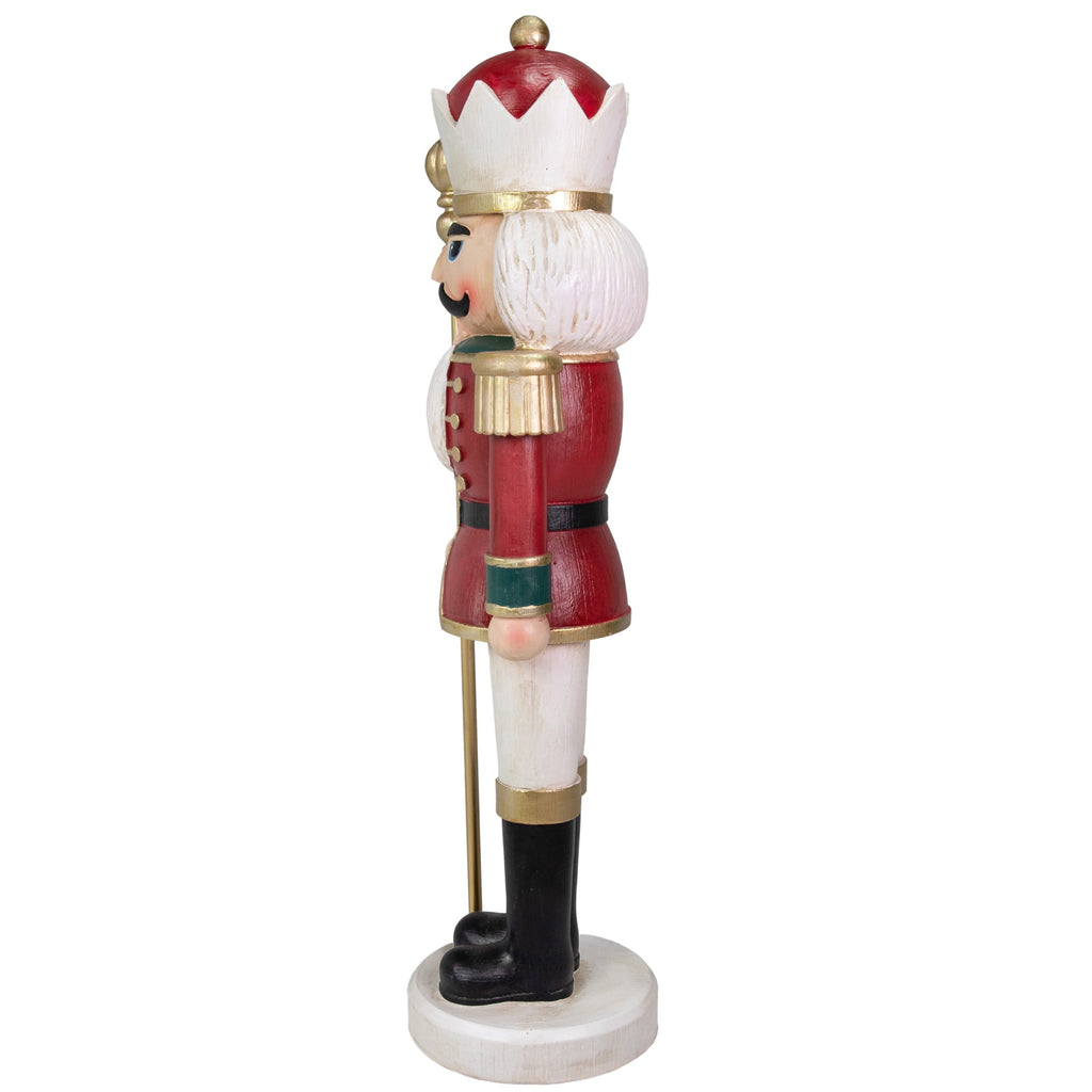 Sunnydaze Green Polyresin Gregor the Rustic Nutcracker Christmas Statue, 33"