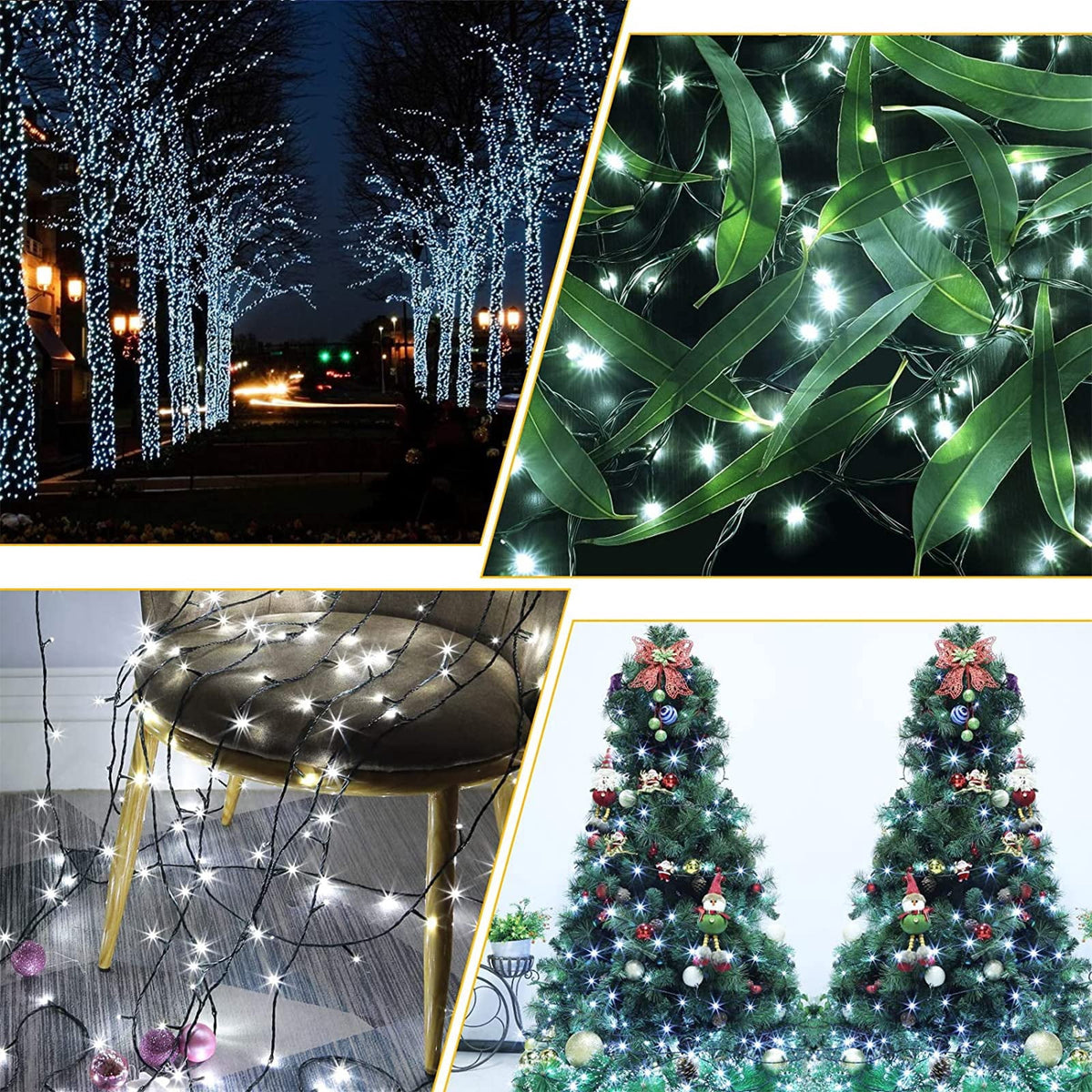 Christmas Lights Multicolor, Toodour 82ft 200 LED Christmas String Lights with 8 Modes, Timer, Connectable Plug in Christmas Outdoor Indoor Lights for Home, Garden, Party, Christmas Tree Decor