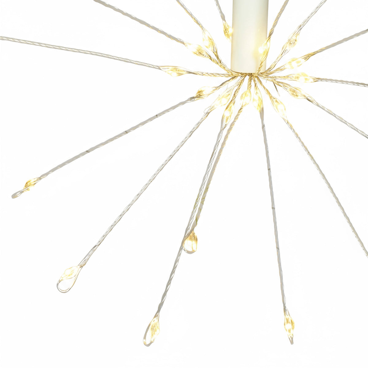 Indoor/Outdoor 6-Count LED 8-Function Starburst Christmas String Lights, Warm White, Transparent Wire, 7.5', by Holiday Time