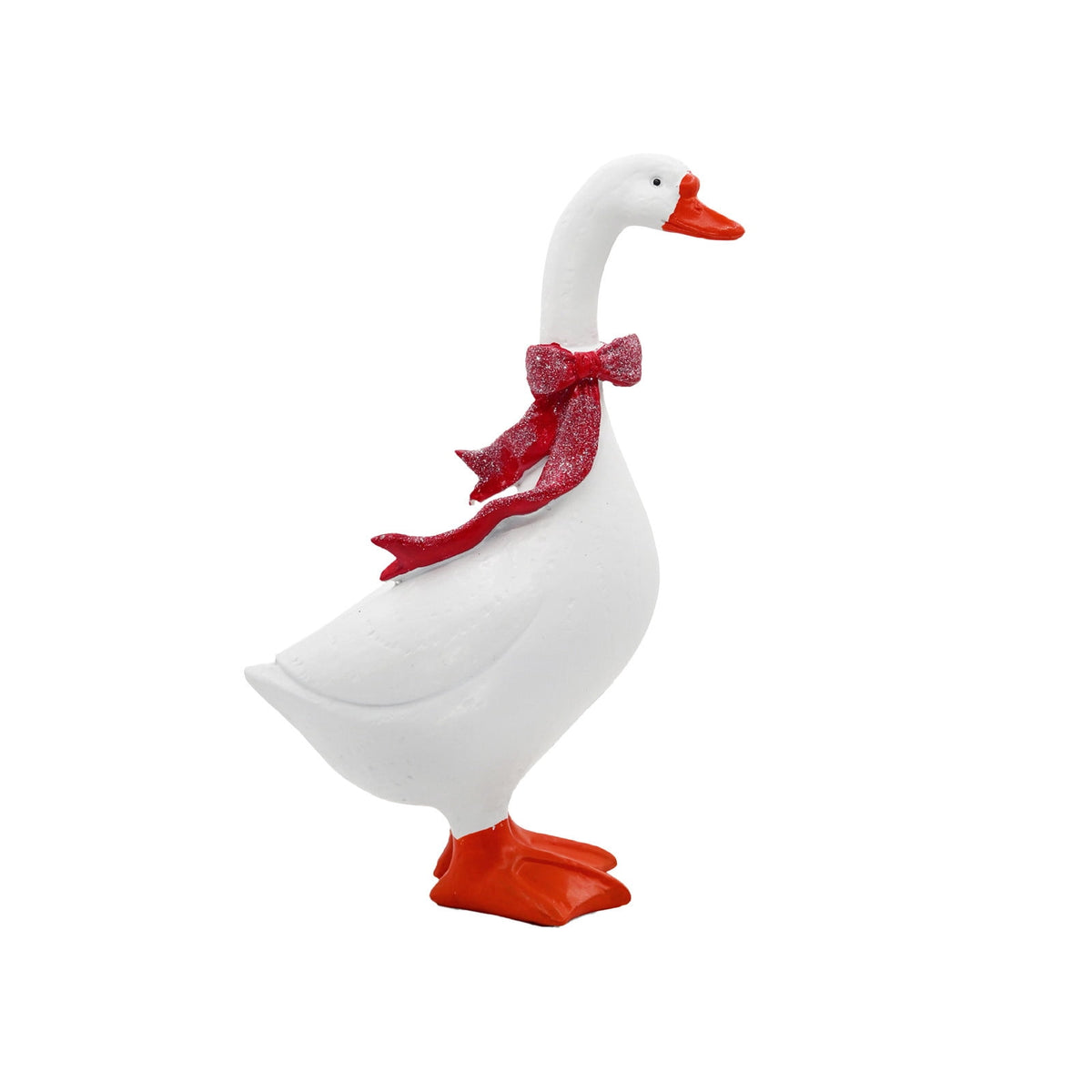 CHJK Hand-Painted Large Porch Goose Statue, Eye-catching Christmas Resin Goosey Ornaments Figurine, Compact Tabletop Ideal For Holiday Parties And Family Decor Must Have Christmas Gift