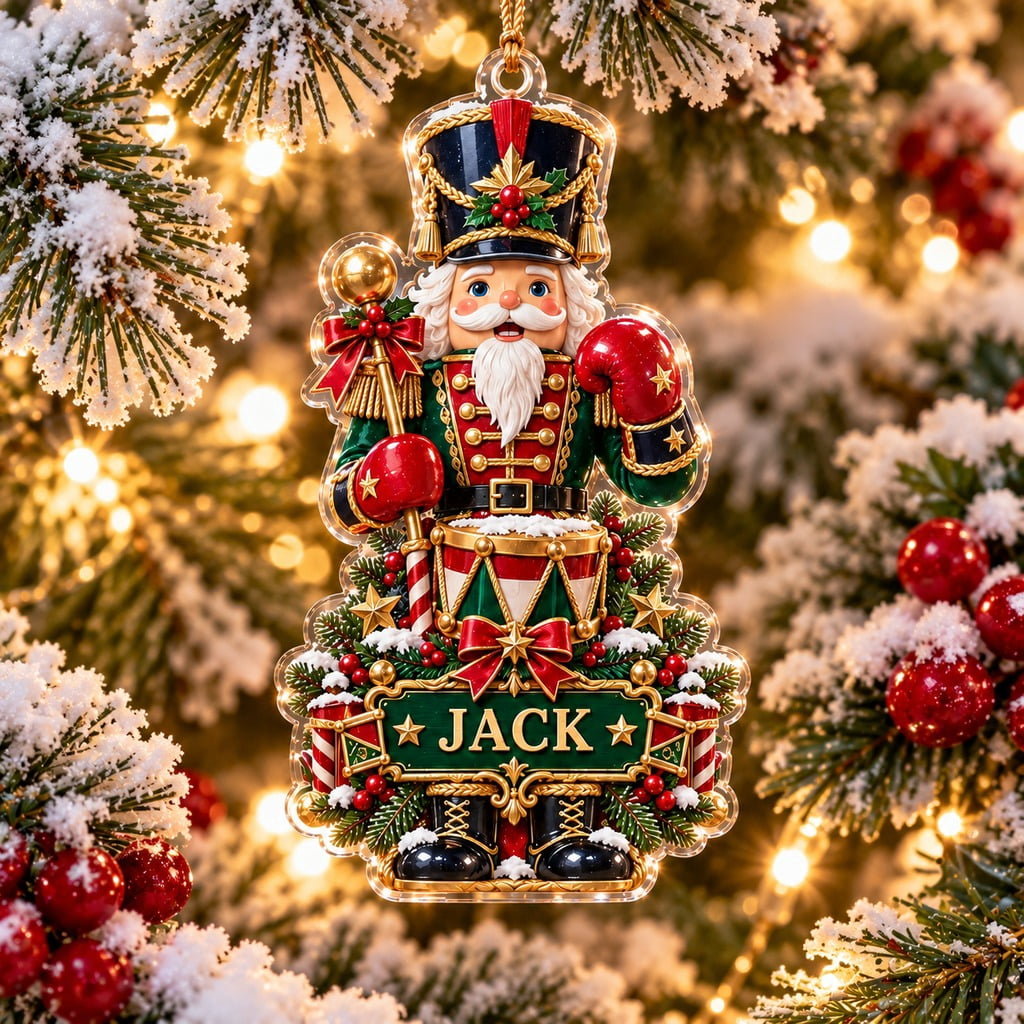 Personalized Christmas Ornament Nutcracker Toy Soldier Tree Hanging