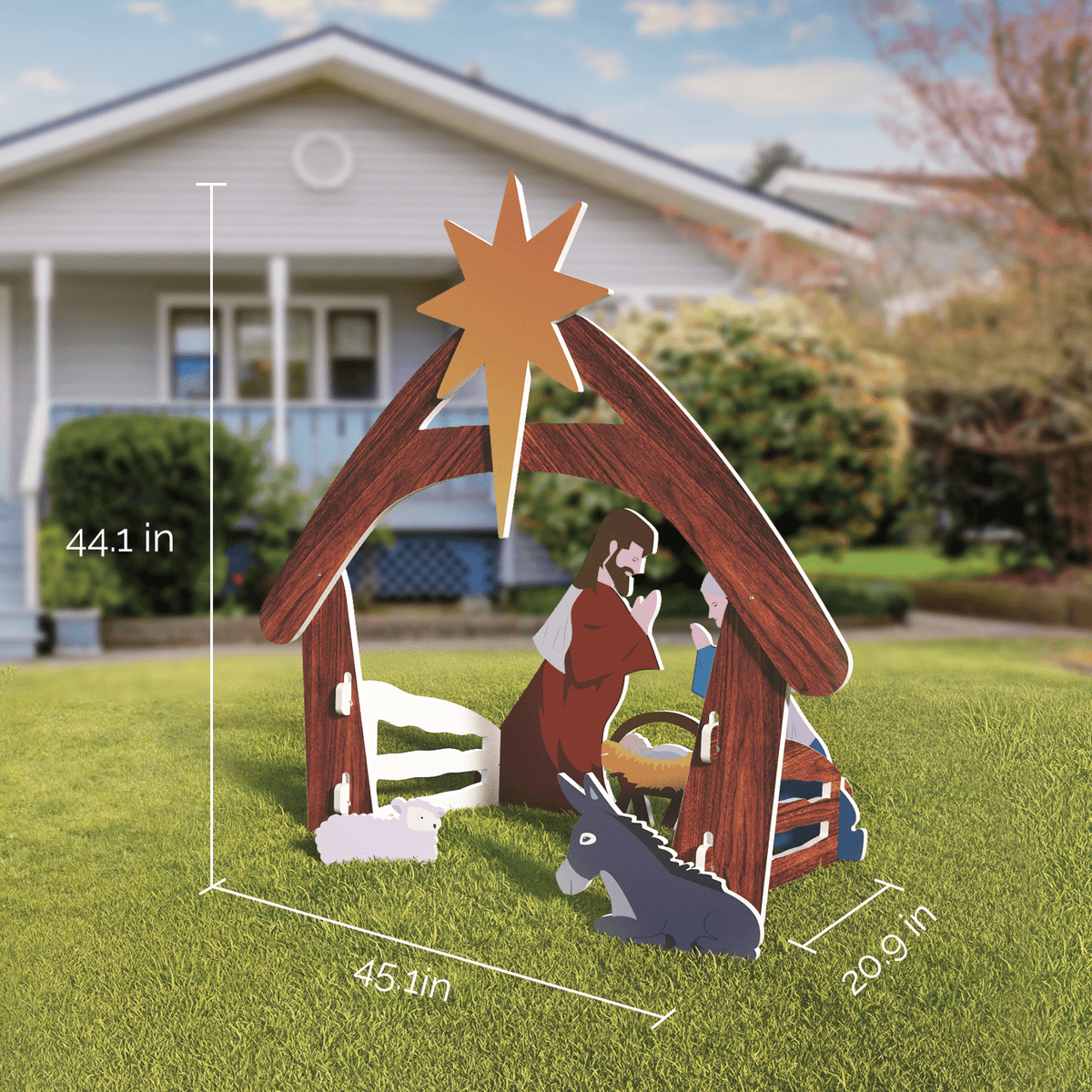Ktaxon Christmas Outdoor Nativity Scene Large Holy Family Christmas Decorations for Front Yard and Church