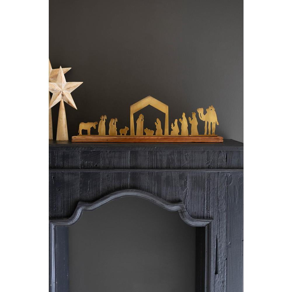 Faithworks W5576 Brass Mantel Nativity
