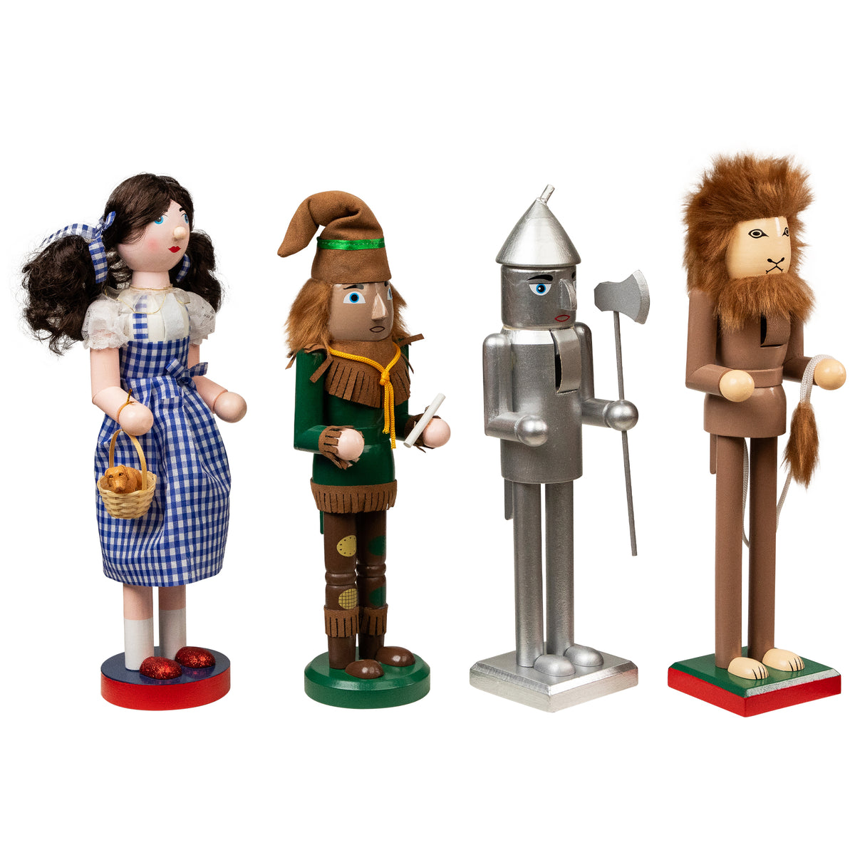 Northlight Set of 4 Decorative Wizard of Oz Wooden Christmas Nutcrackers