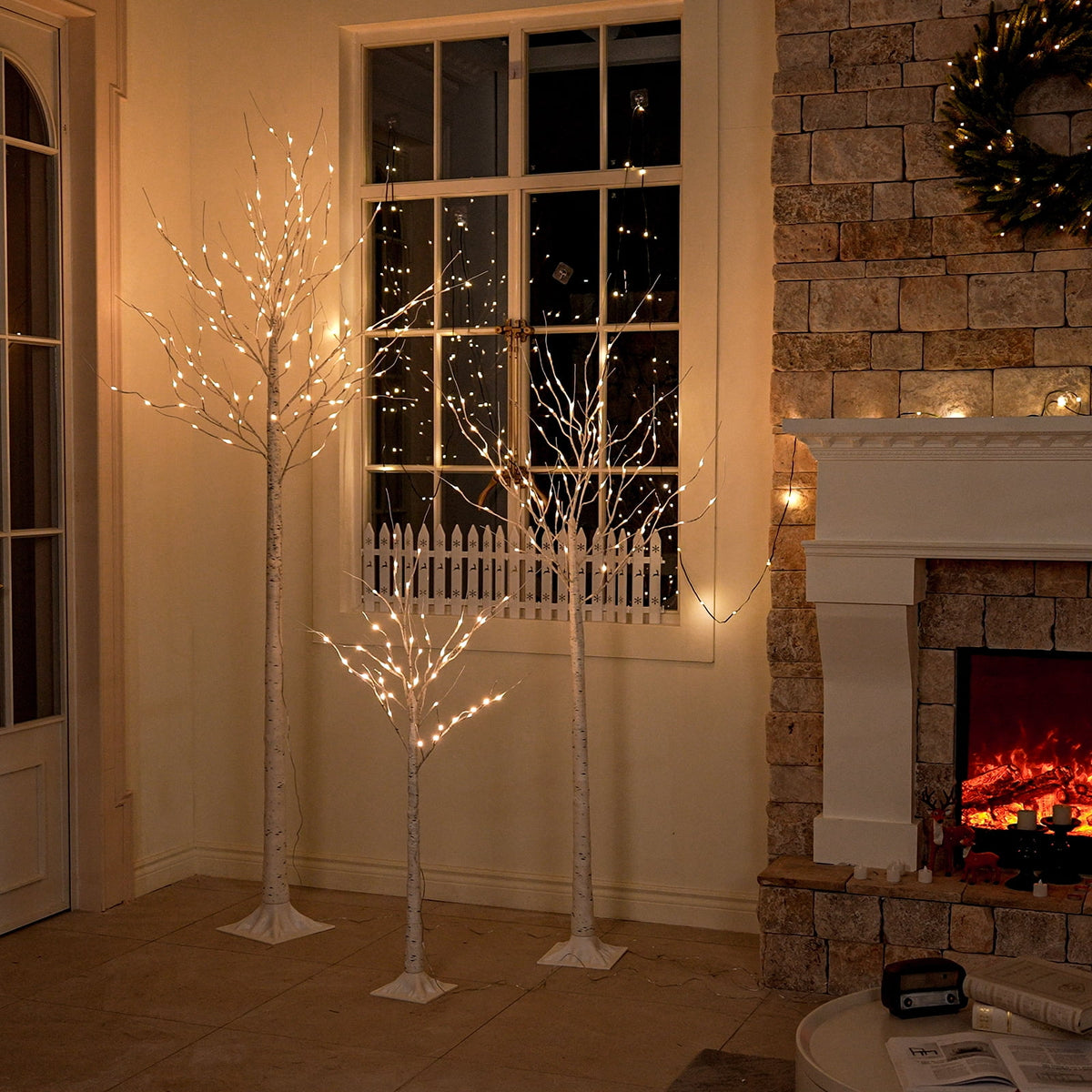 VIVATREES 12FT Pre-Lit Artificial Christmas Tree, 8165 Branch Tips 850 LED Lights, 10 Lighting Modes, PE+PVC Foliage, Foot Pedal Control Xmas Tree for Home, Office Decor