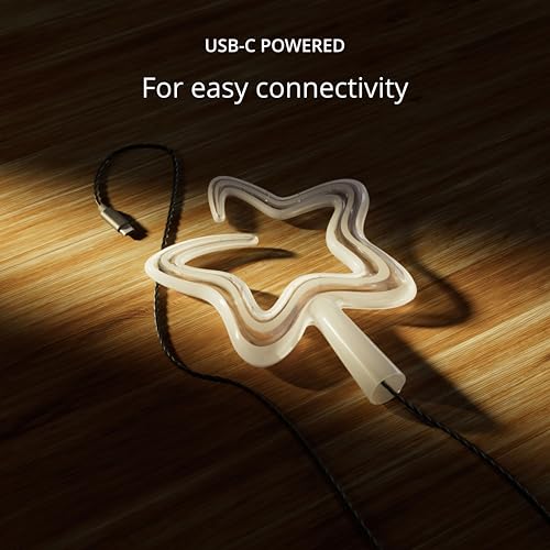 Twinkly Tree Topper, Bright Christmas Tree Topper, Star Topper with 76 Mappable RGB LEDs, USB Type C, Smart Multicolor LED Lights, Compatible with Alexa and Google Home, App Mappin