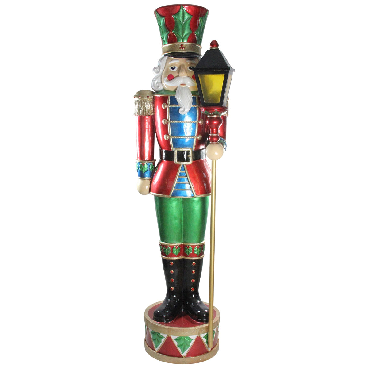 Northlight Commercial Christmas Nutcracker and Street Lamp Outdoor Decoration - 6' - Red and Green