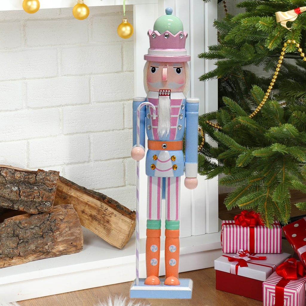 QSTDGVPW Nutcracker Figurine Christmas Decorations Desk Ornament Crafts Table Centerpiece Blue