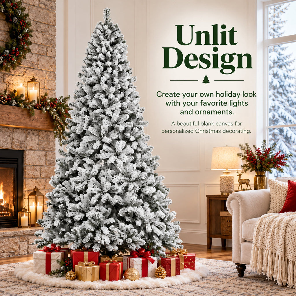 Vebreda Christmas Tree 6ft Artificial Hinged Xmas Tree with 1,000 Branch Tips, Green
