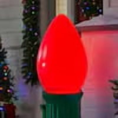 3 ft. Battery Operated LED Jumbo Red Bulb Holiday Yard Decoration