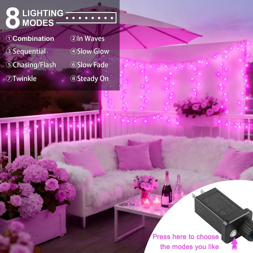 Scidweet Christmas String Lights, 105 FT 300 LED Twinkle Fairy Lights for Indoor Outdoor Christmas Tree Home Xmas Decorations, Multicolor