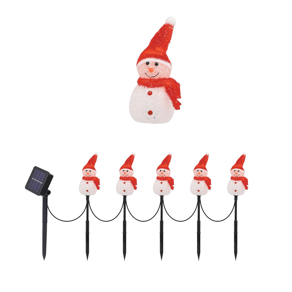 5pcs 17.3in Outdoor Christmas Lights, CXALSSY C9 LED Solar Christmas Lights near Me, Solar Outdoor Christmas Lights for House, IP65 Waterproof XMAS Snowman Decorations