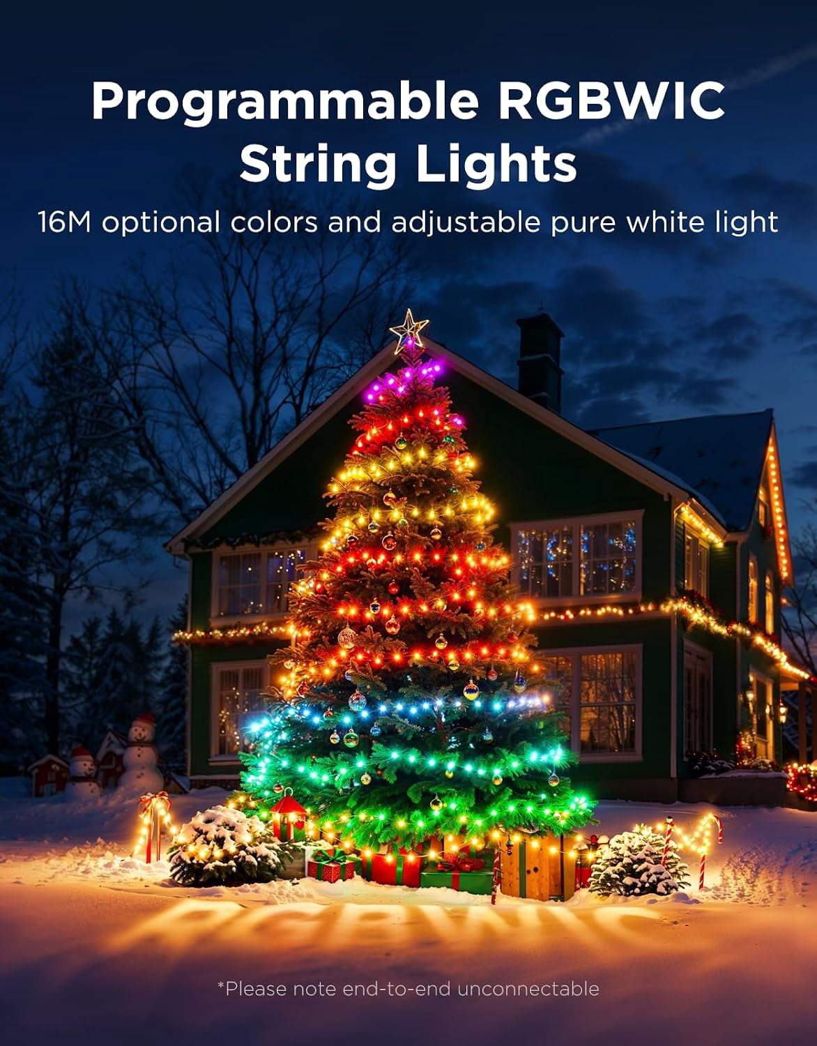 Govee Outdoor Christmas String Lights RGBWIC Lighting Effects