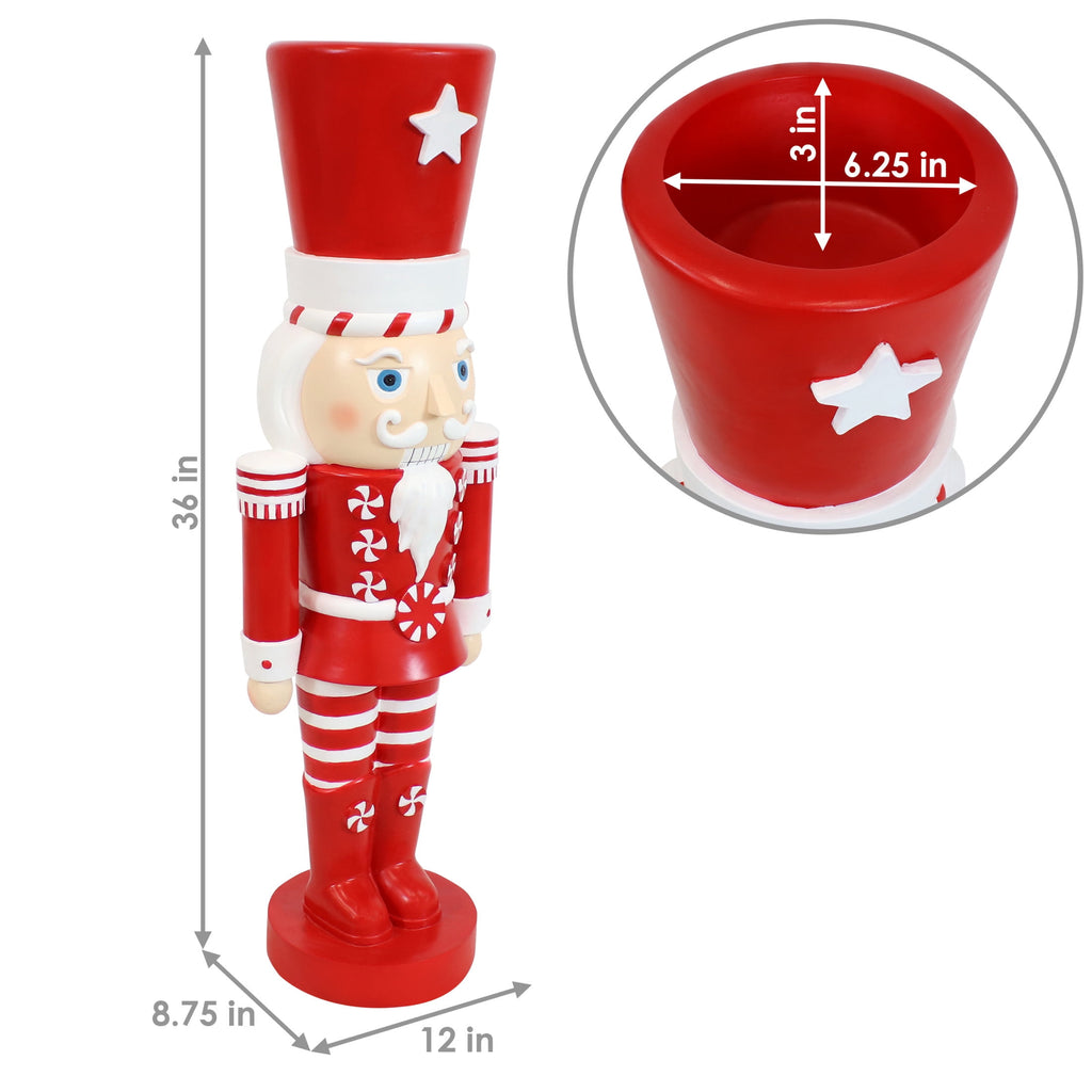 Sunnydaze Polyresin Alfonso the Noble Christmas Nutcracker Statue, 36"