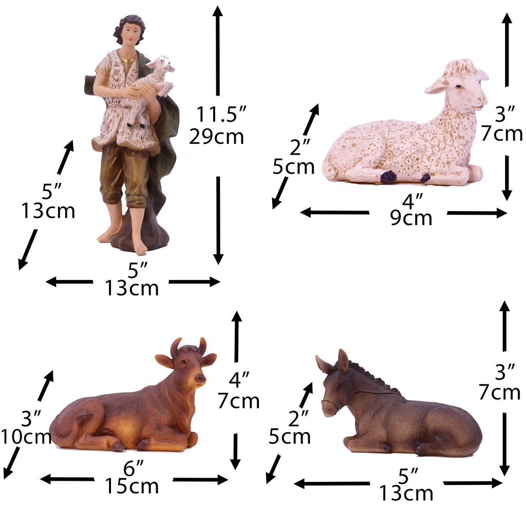 Nativity Set Nativity Scene Holidays Decoration Christmas Stable Birthday Gift 11 Piece 12''