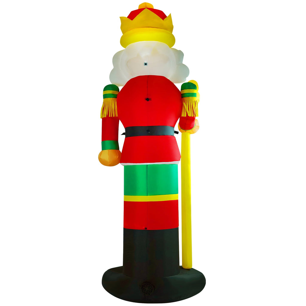 Yexmas 12FT Christmas Inflatable Nutcracker Soldier, Blow Up Yard Xmas Decor with LED Light&Candy Cane for Holiday Party Lawn Garden Outdoor Decor