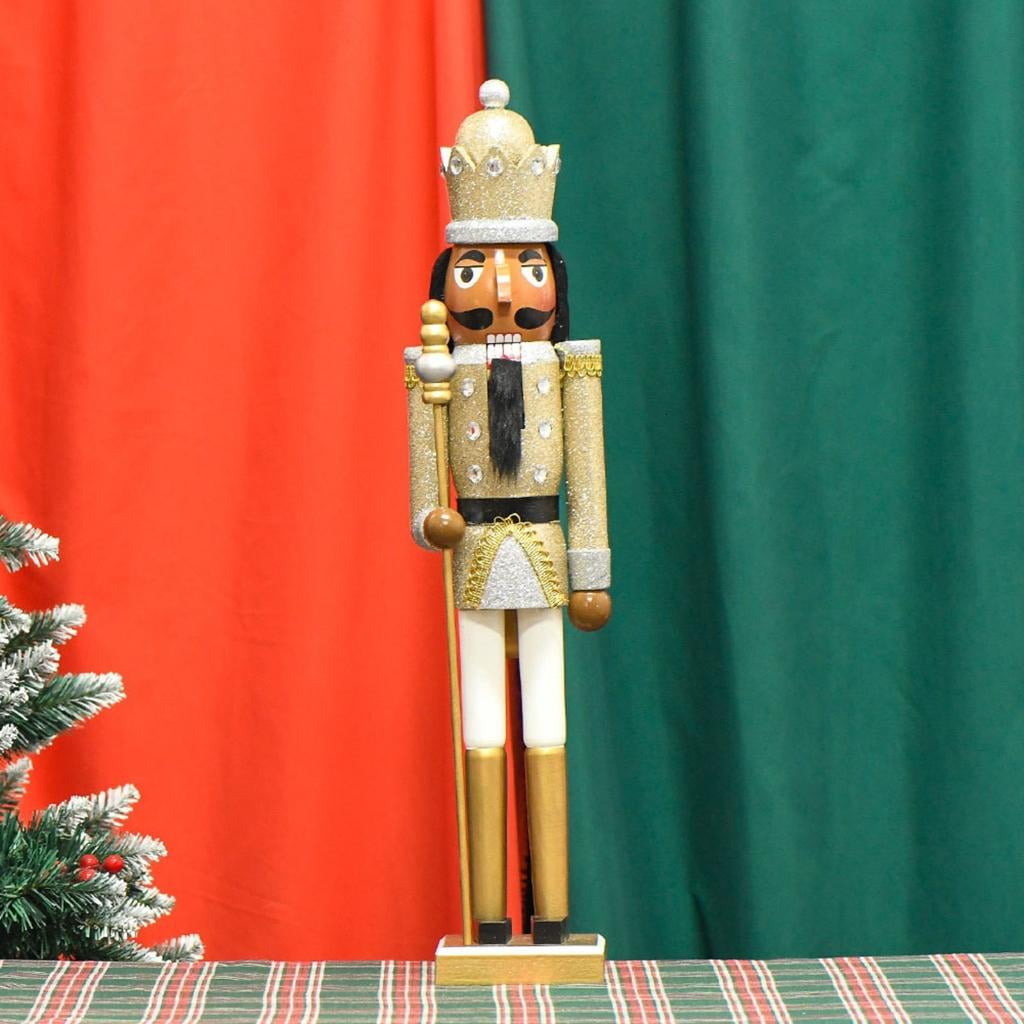 Elegant Black Face Nutcrackers Decoration Wood Soldier For Christmas Parties