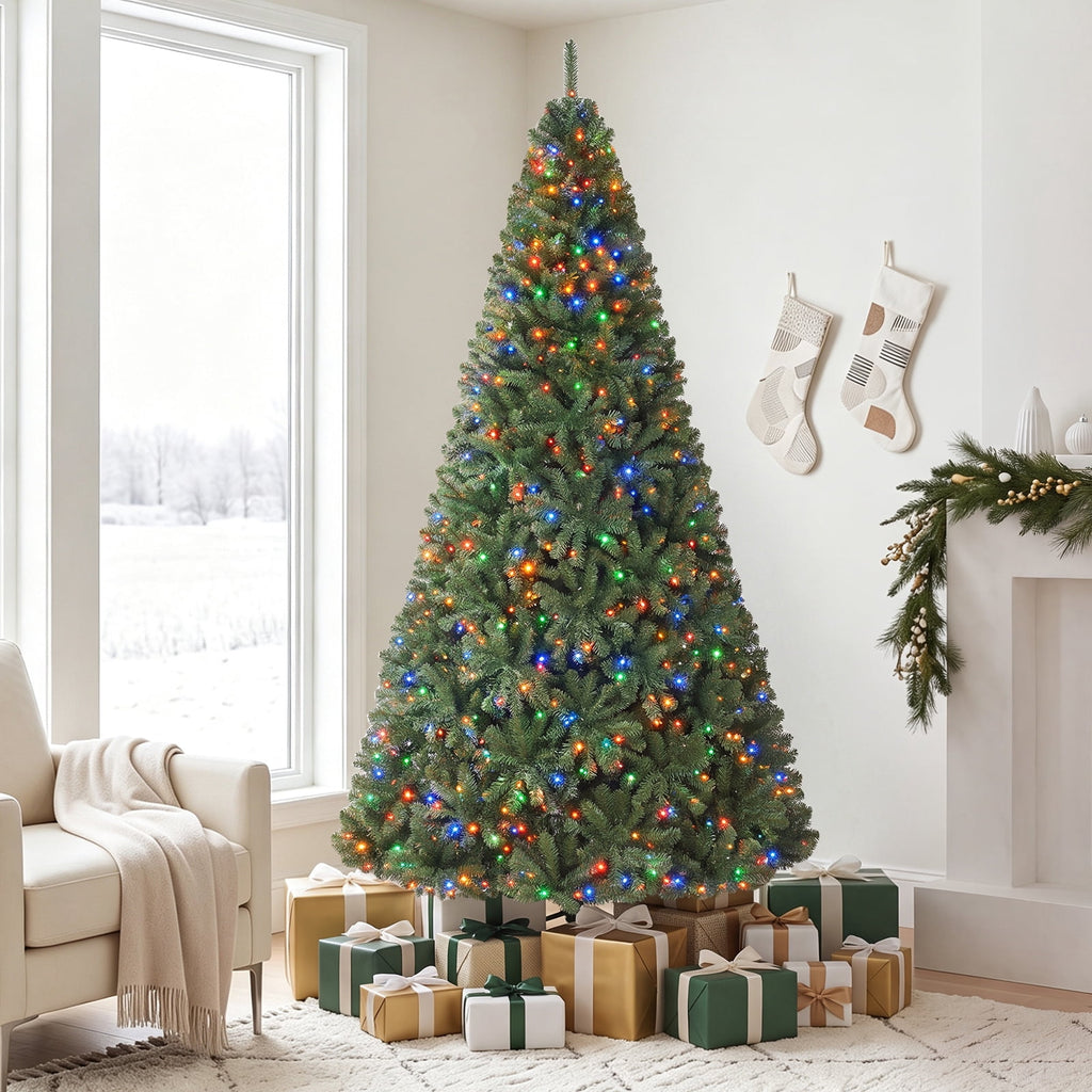 Costway 4 FT Pre-Lit Artificial Christmas Tree with 296 Dense Branch Tips, 100 LED Lights