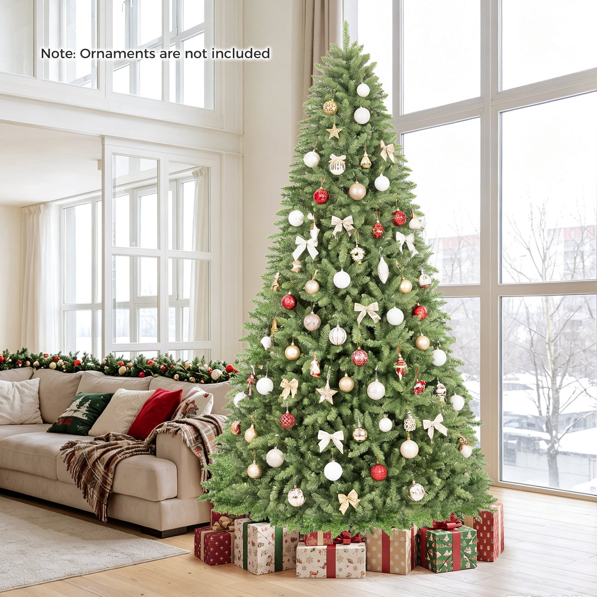 Costway 4 ft Artificial Christmas Tree with 559 Lush PVC Branch Tips & Folding Metal Stand