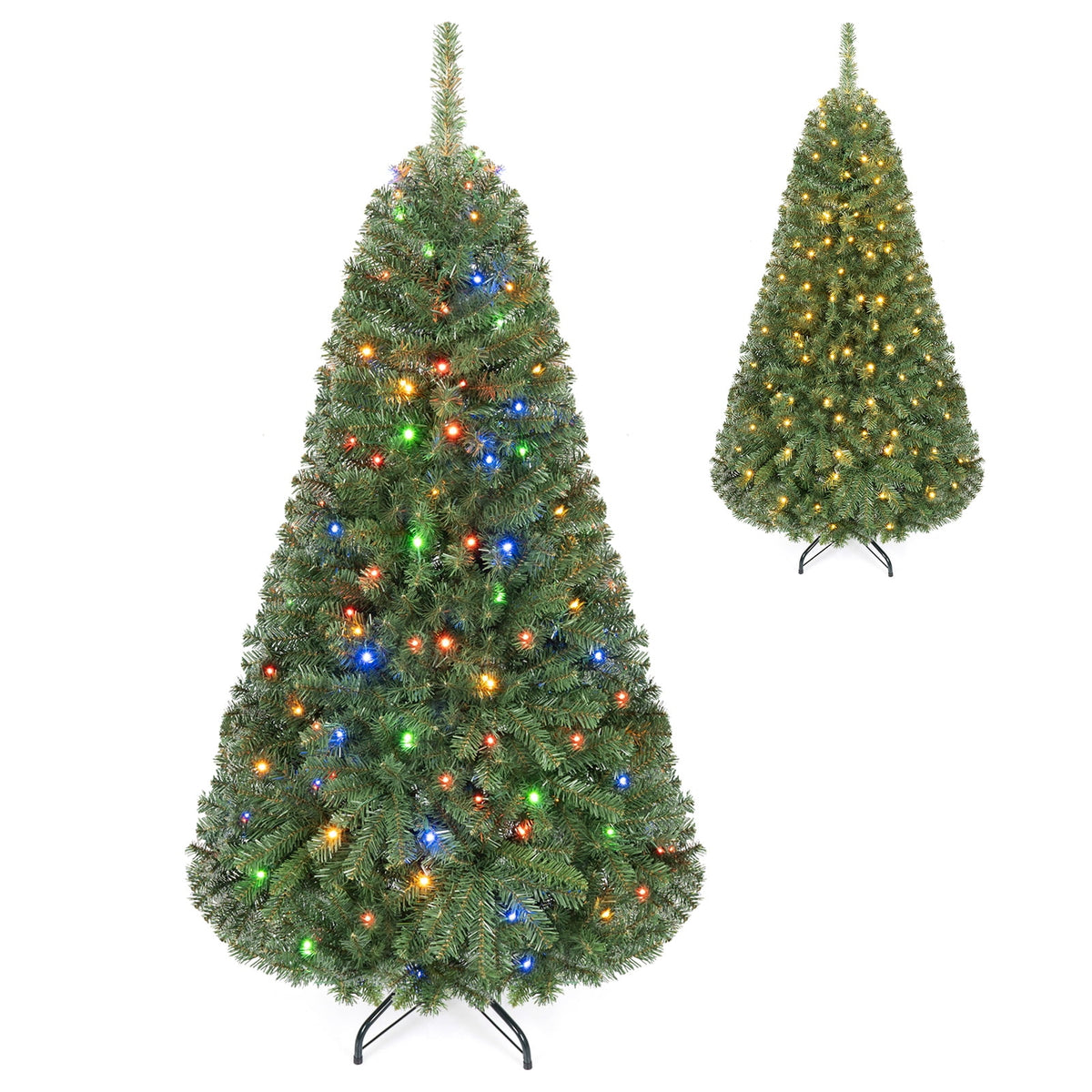 Costway 4 FT Pre-Lit Artificial Christmas Tree with 296 Dense Branch Tips, 100 LED Lights