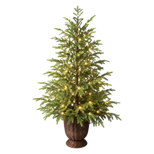 2.95 FT Premium Artificial Christmas Trees, Arbol de Navidad con luces Integradas, Artificial Christmas Tree Dense Needles, Pre-lit Christmas Trees with Lights for Holiday, Party(B)
